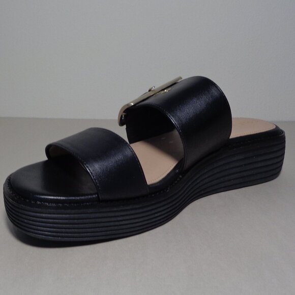Cole Haan Size 8 M ORIGINALGRAND PLATFORM SLIDES Black Sandals New Women's Shoes - Picture 9 of 16
